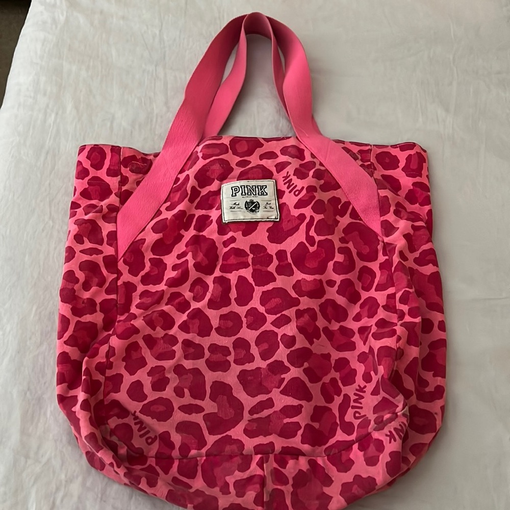 PINK cheetah tote bag